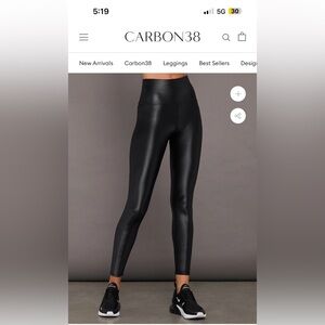 Carbon 38 black high shine legging